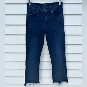 MOTHER Denim - Insider Crop Step Fray in Blackbird - size 25